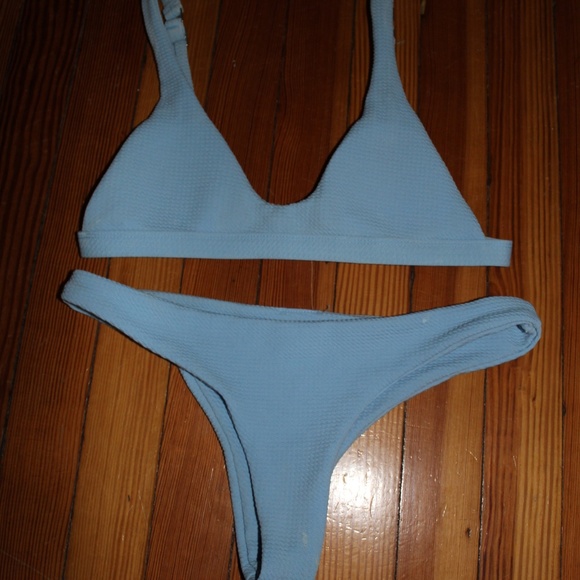 low waisted padded scoop bikini set
